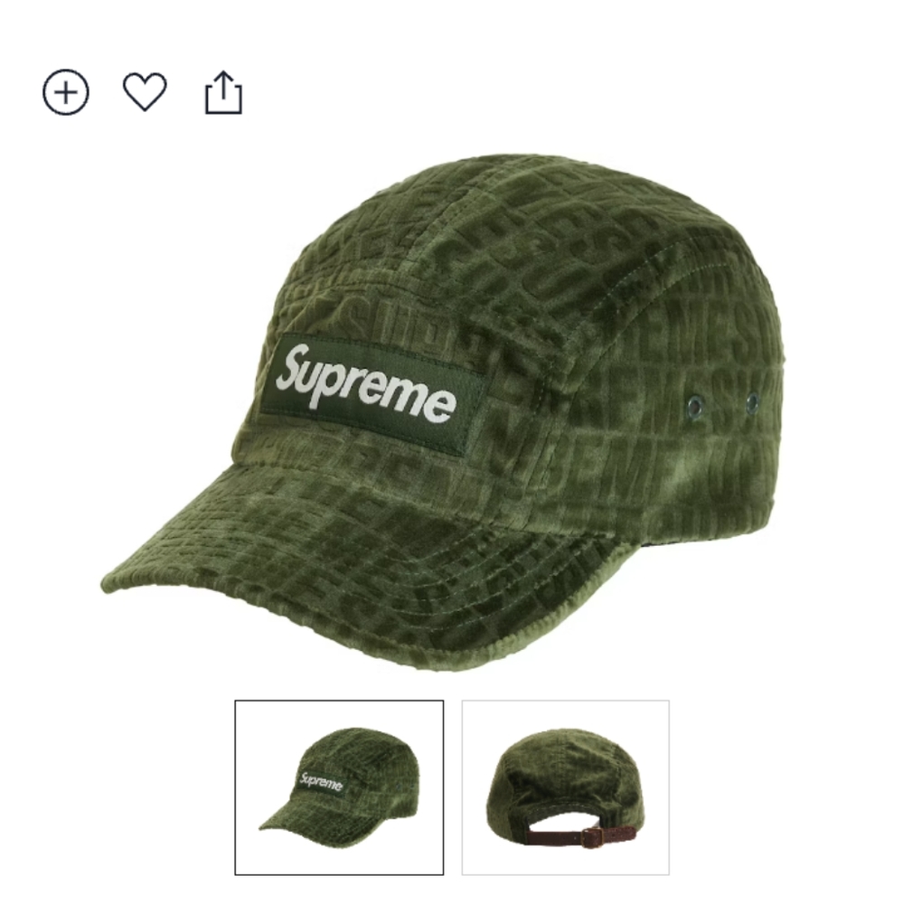 Supreme Velvet pattern camp cap FW21